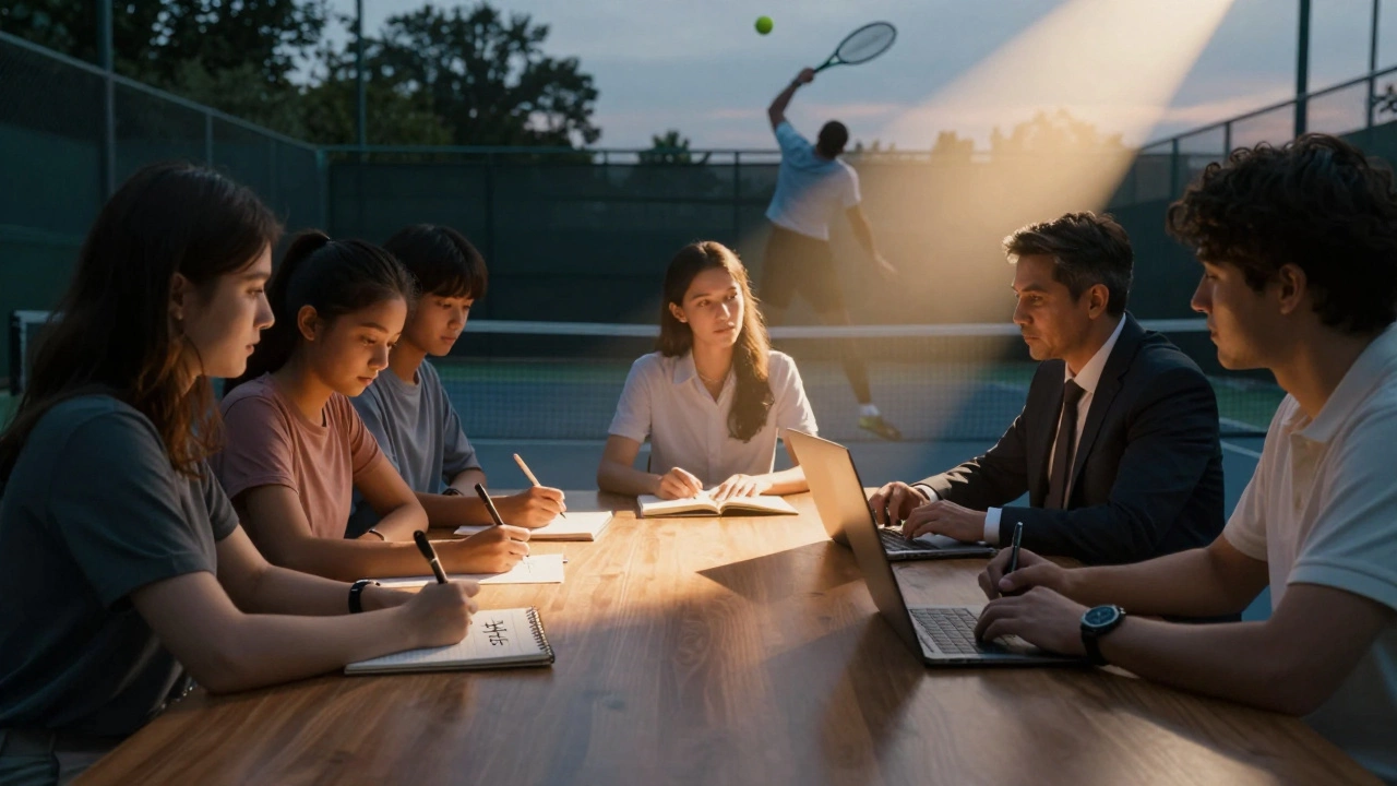 Diverse individuals illuminated by a single beam of light, embodying growth mindset in daily life.