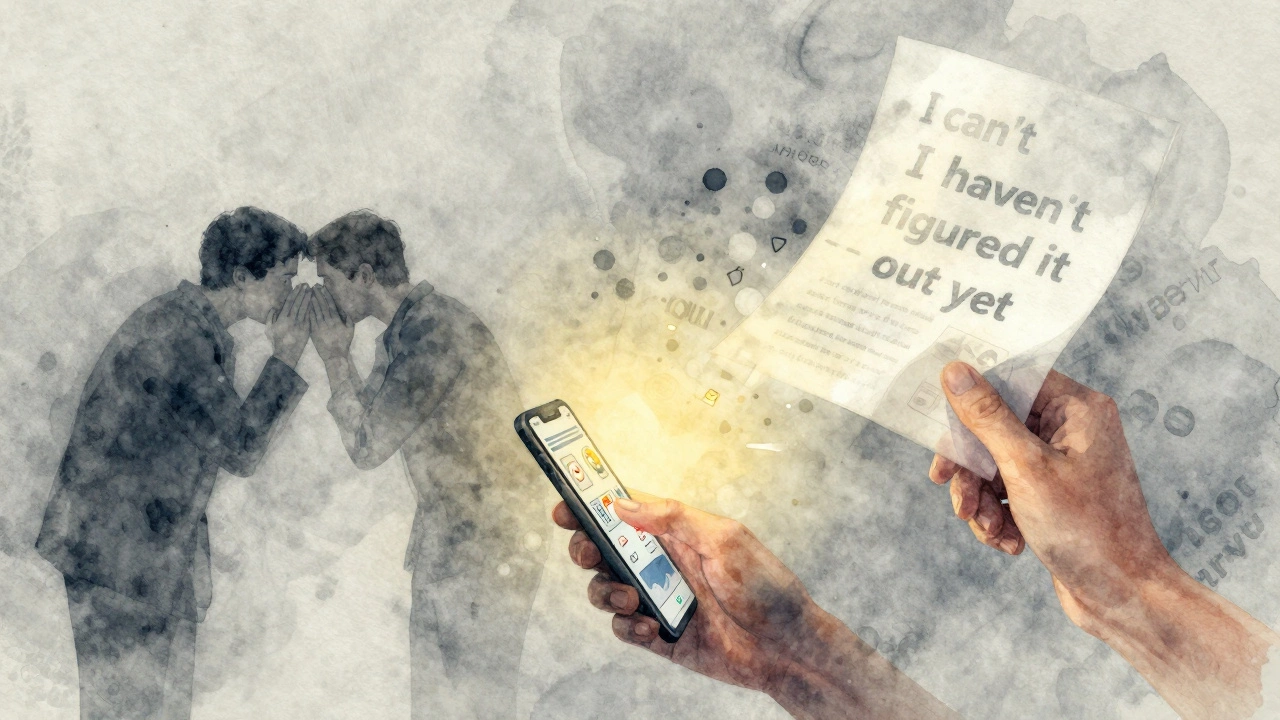 Abstract symbols of negative environment, harmful habits, and limiting self-talk dissolving into empowering thoughts.