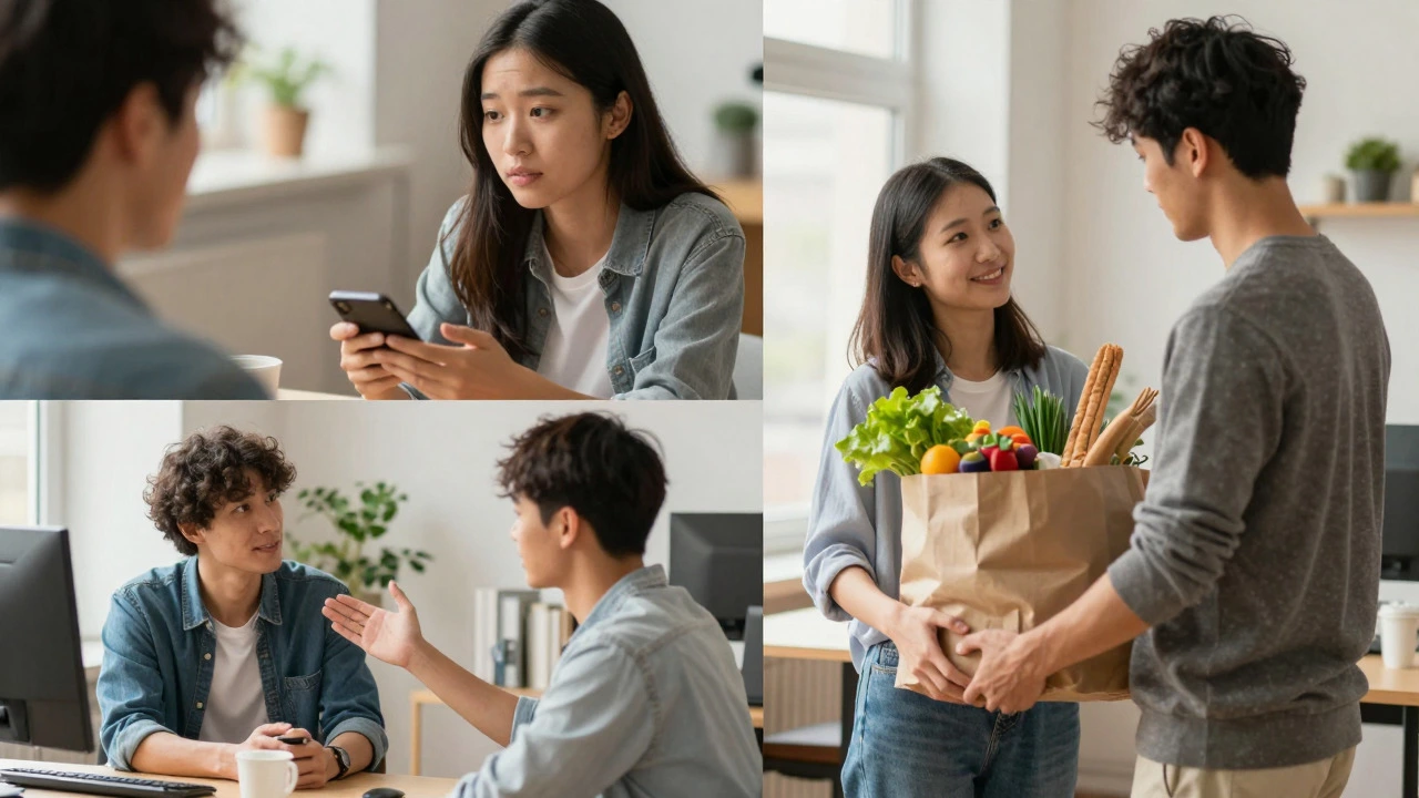 Scenes of listening, sharing credit, and helping out
